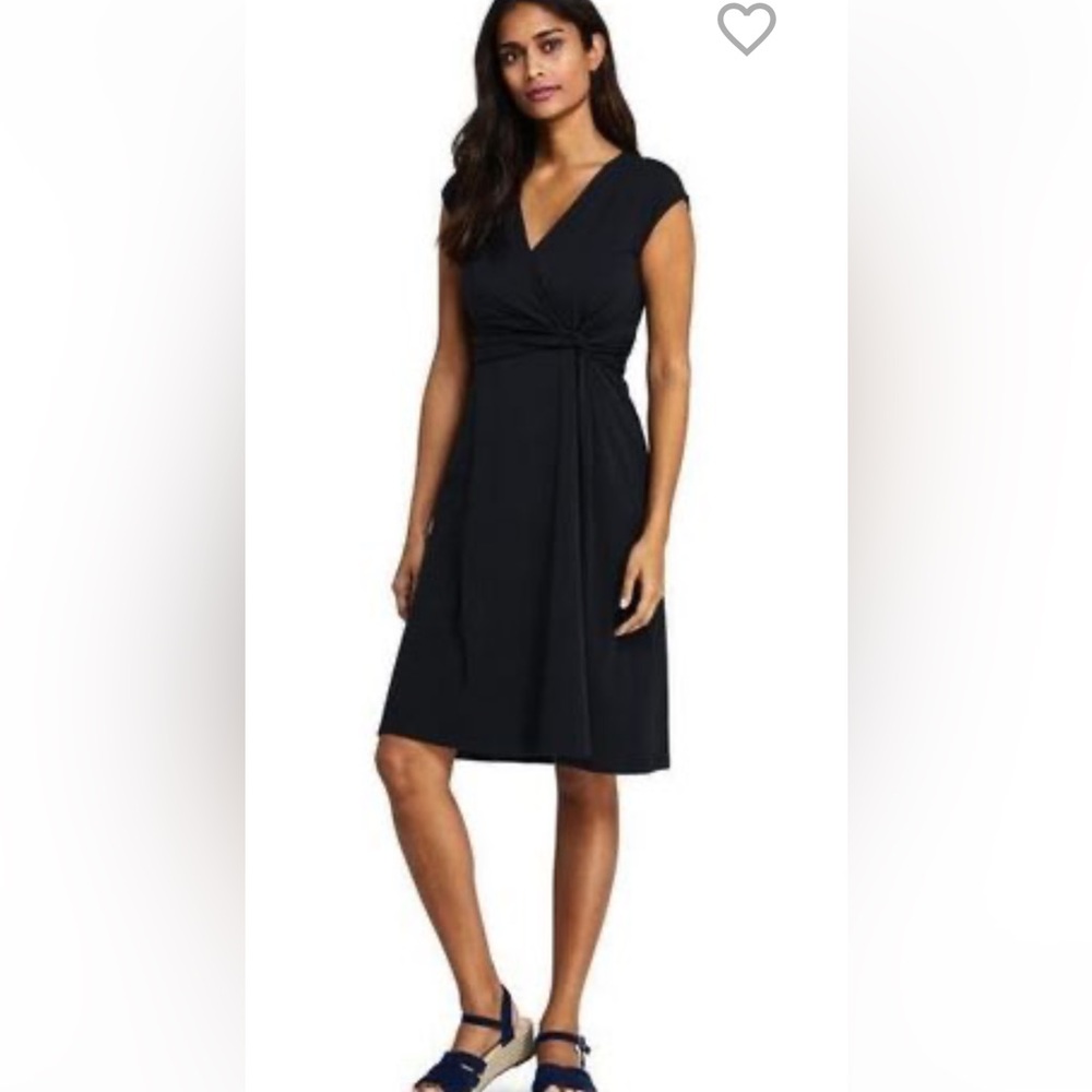 Lands End Fit and Flare Dress Med Tall